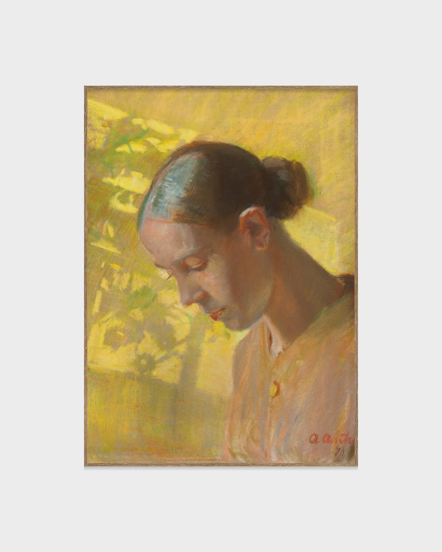 Porträtt av anna ancher, Sömmerskans Huvud