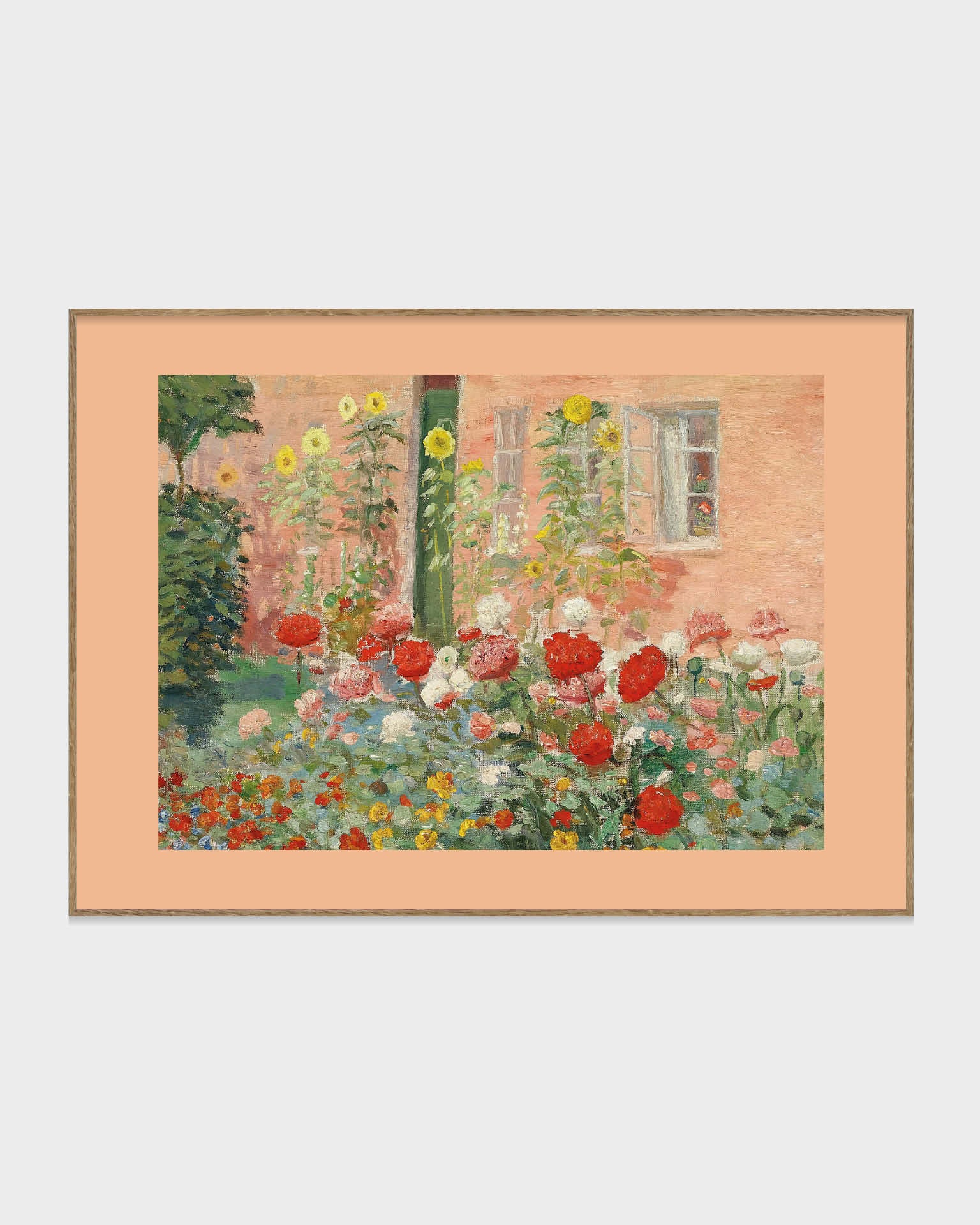 Blommor i trädgården