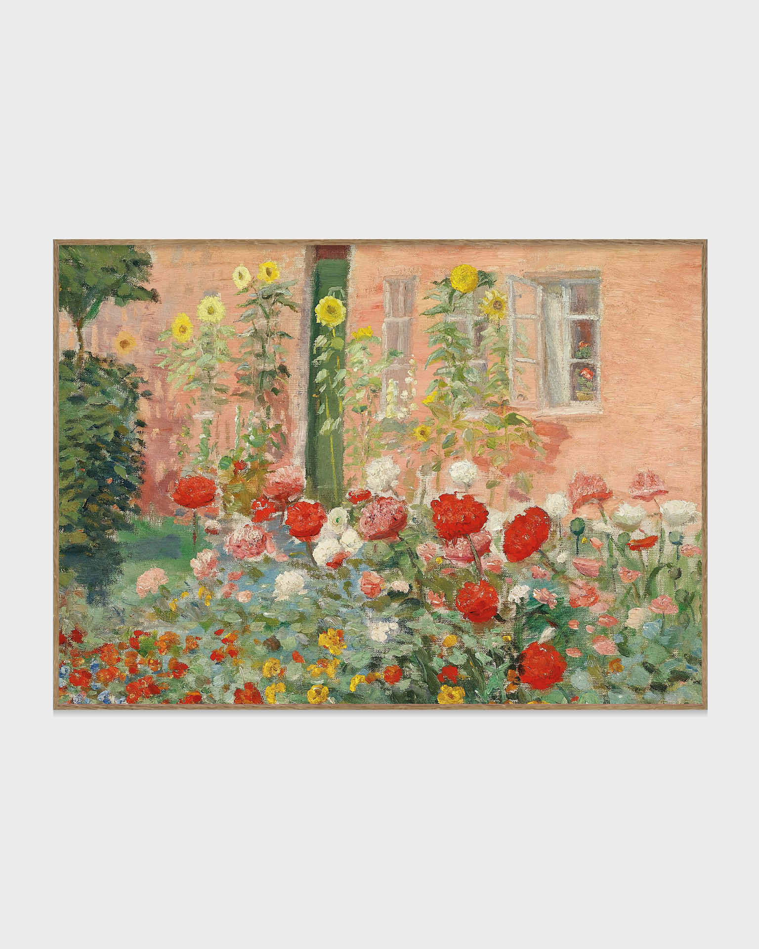 Blommor i trädgården