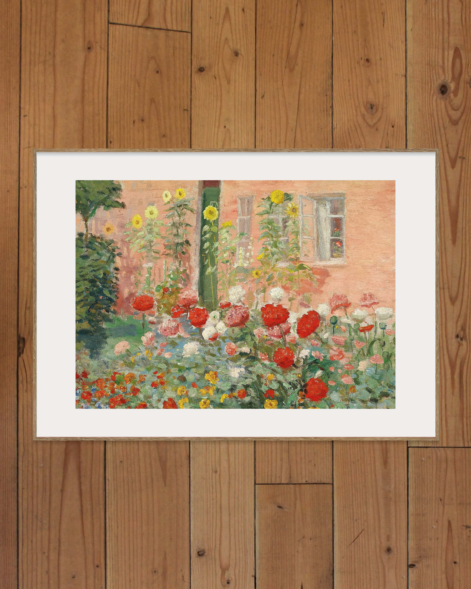 Blommor i trädgården